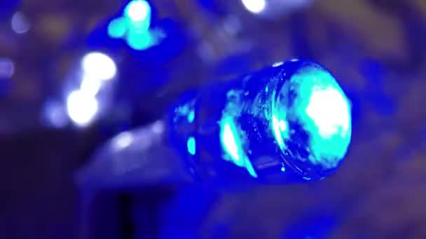 Decorative festive garland lights — Stock Video