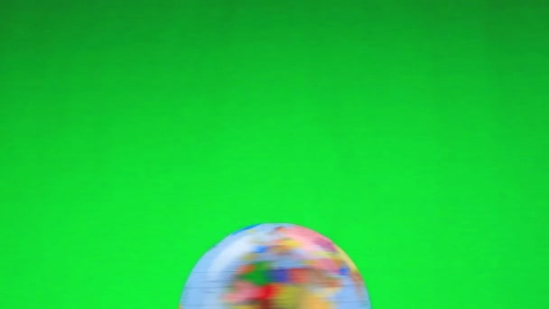 Paloma blanca en globo — Vídeo de stock