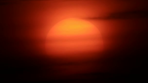 Grande sole al tramonto — Video Stock