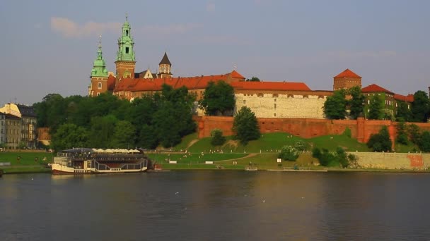 Wawel slott i Kracow — Stockvideo