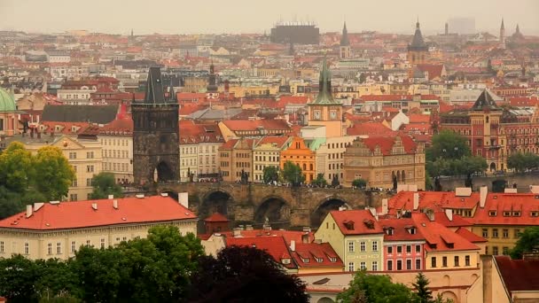 The panoramic Prague — Stock Video