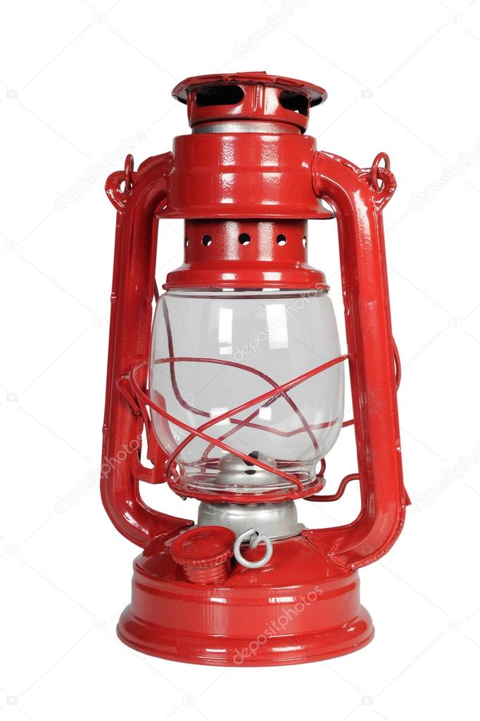 Red herosene lamp