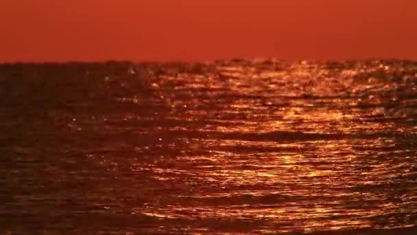 早晨的太阳，在海 — 图库视频影像