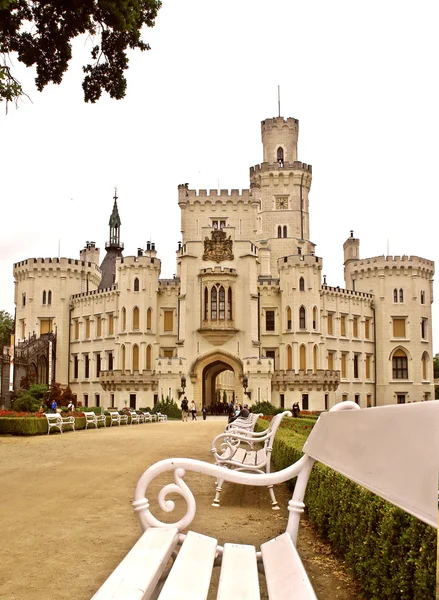 Castillo Hluboka nad Vltavou — Foto de Stock