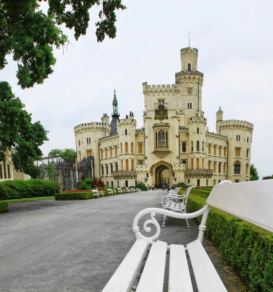 Castillo Hluboka nad Vltavou — Foto de Stock