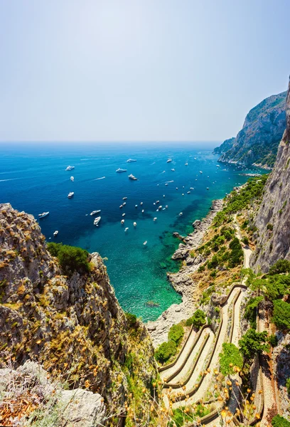 Via Krupp en la isla de Capri — Foto de Stock