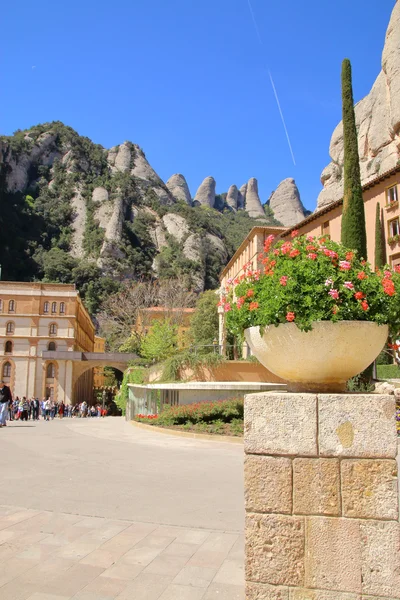 Picture Taken Spain Monastery Mountain Montserrat Spring Colors Monastery Bright — Stock Photo, Image