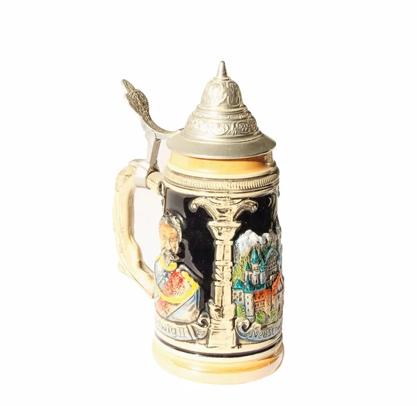 Geleneksel Alman bira bardağı (izole).