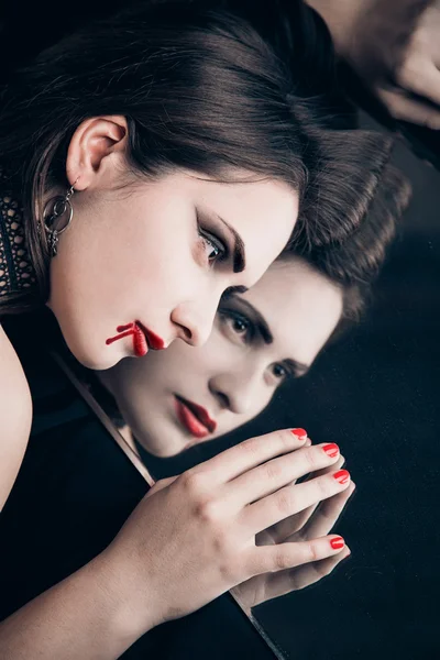 Mulher Vampiro — Fotografia de Stock