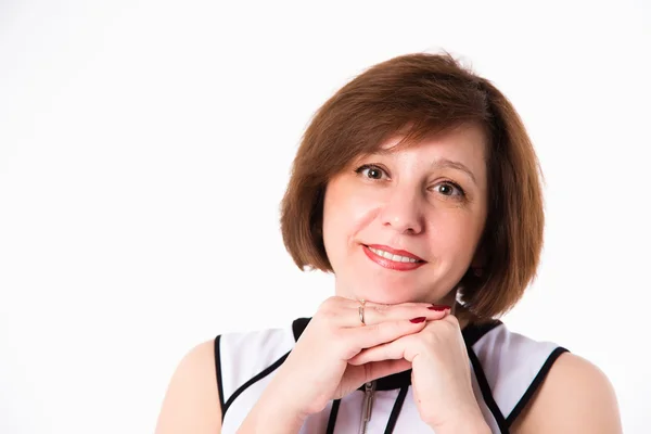 kadın beyaz zemin üzerine