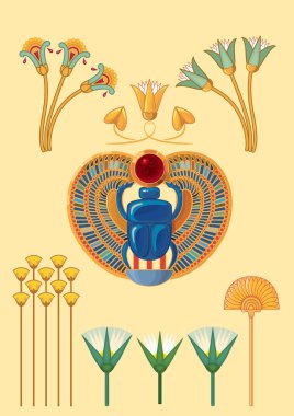 Egyptian symbols clipart