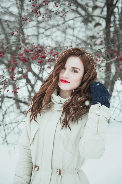 Menina no inverno — Fotografia de Stock