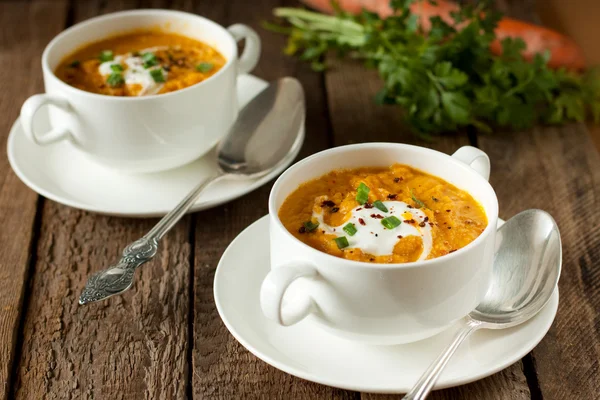 Sopa de carote — Fotografia de Stock