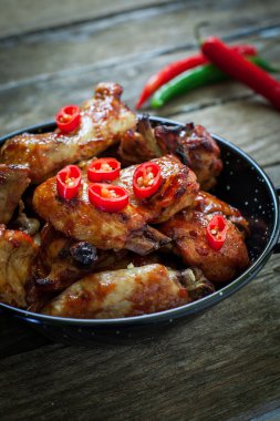 Chicken wings with bbq