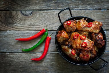 Chicken wings with bbq