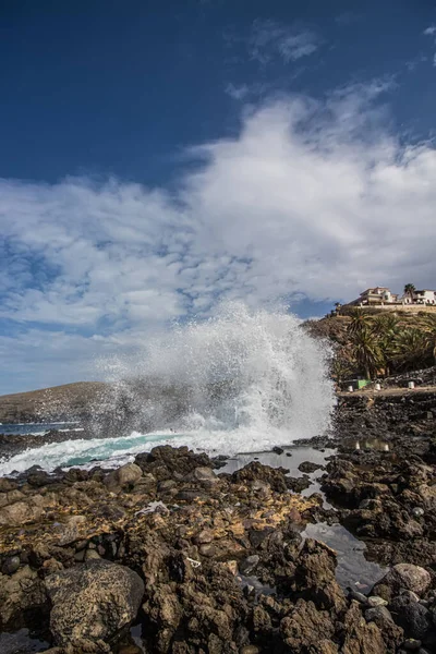 Paisaje Marino Costa Agaete Gran Canaria Isla Canaria —  Fotos de Stock