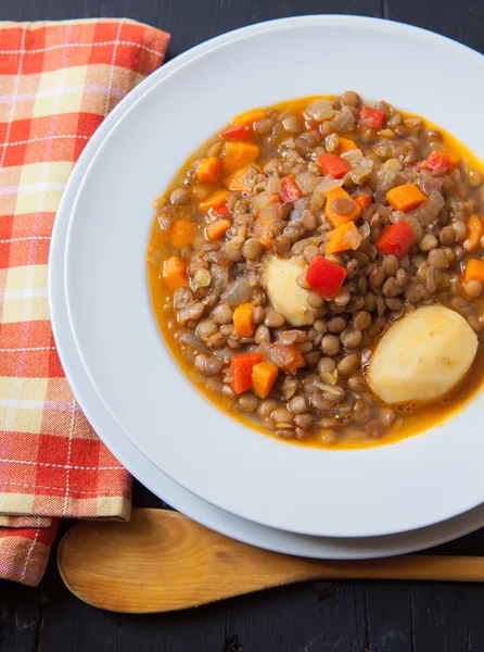 Sopa de lentilha — Fotografia de Stock