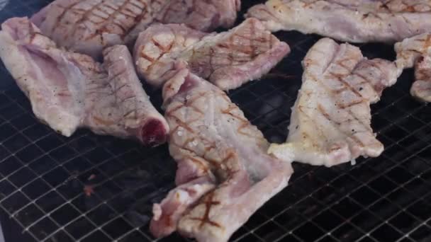 Bistecca di maiale — Video Stock