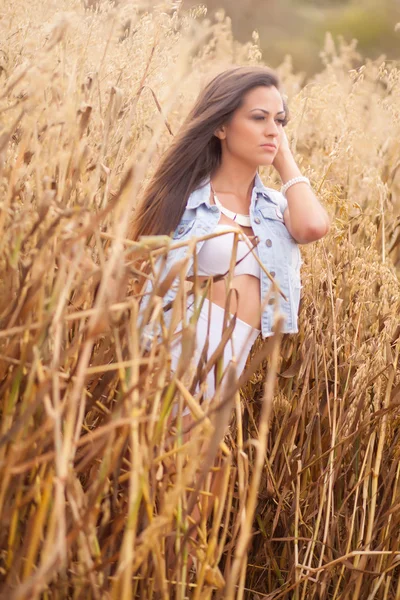 Mujer en la naturaleza — Foto de Stock