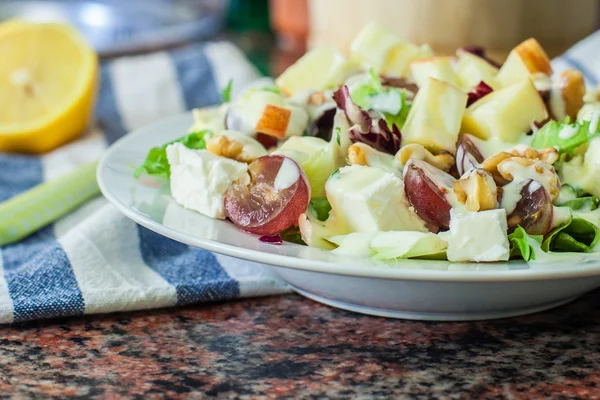 Fruit and cheese salad — Stock Photo, Image