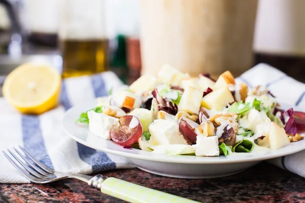 Fruit and cheese salad — Stock Photo, Image