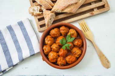 meat balls with tomato clipart