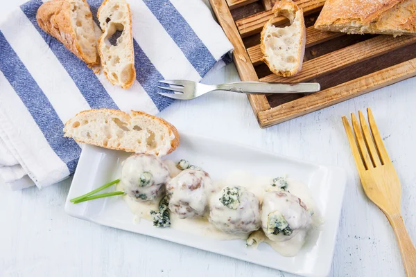 Meatballs with cheese — Stock Photo, Image