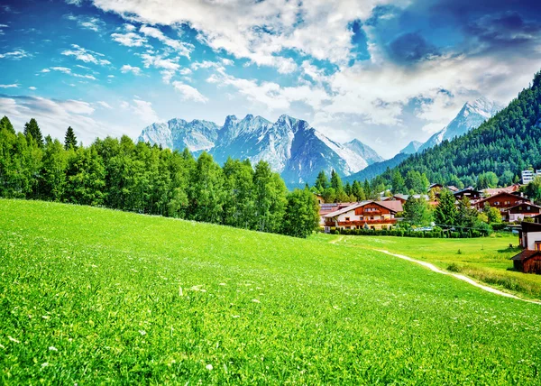 Beautiful little mountainous village — Stock Photo, Image