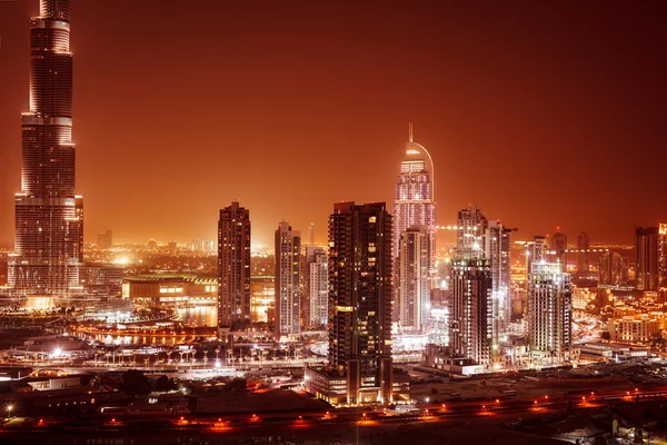 Dubai city bei Nacht — Stockfoto