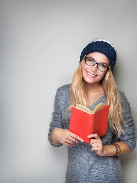 Felice studente ragazza — Foto Stock