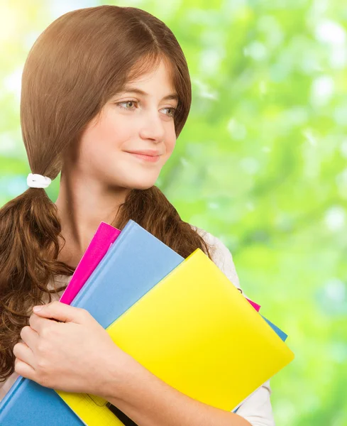 Cute schoolgirl portrait — Stock Photo, Image