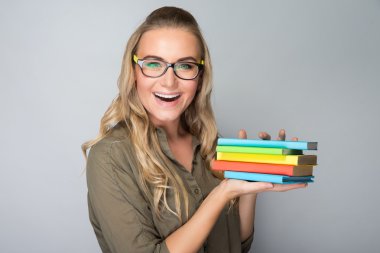 mutlu öğrenci kız portre