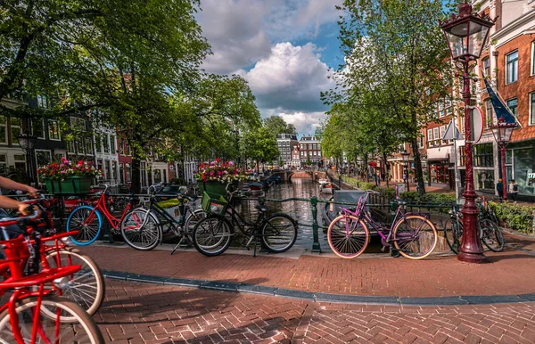 Krásné panoráma města Amsterdam — Stock fotografie