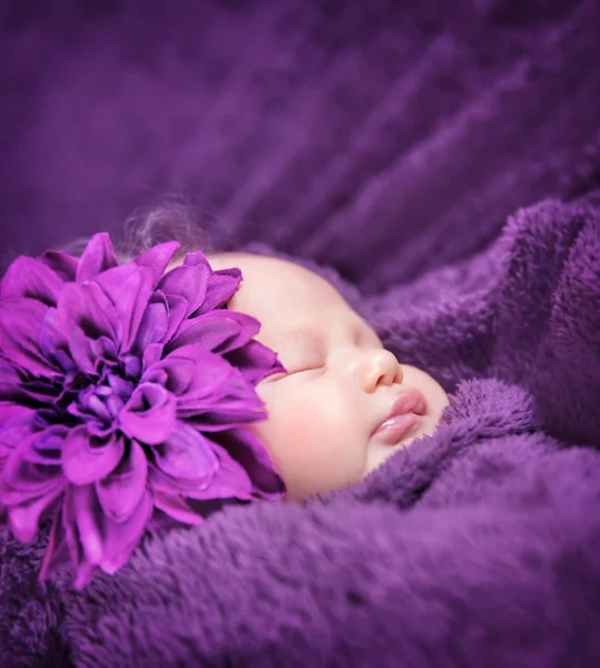 Cute sleepy baby girl — Stock Photo, Image