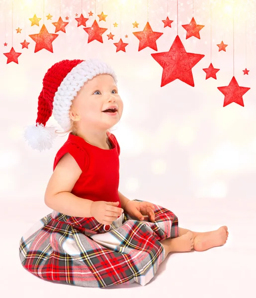 Cute happy Santa girl — Stock Photo, Image