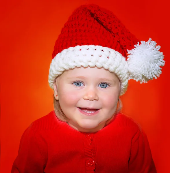 Felice bambino Babbo Natale — Foto Stock