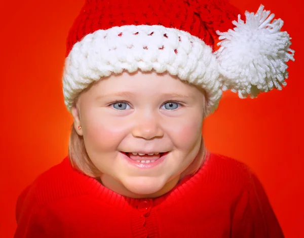 Söt liten Santa flicka — Stockfoto