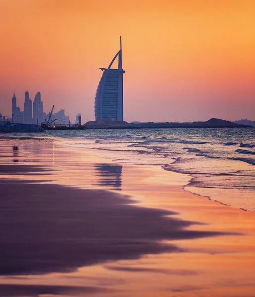 Burj Al Arab hotel on Jumeirah beach in Dubai Stock Picture
