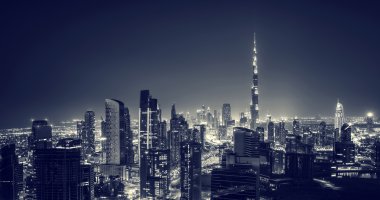 Gece güzel Dubai şehir