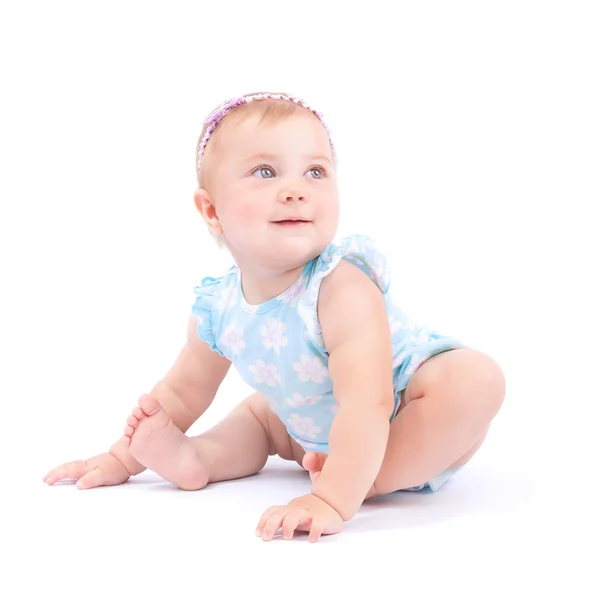 Gelukkig schattige babymeisje — Stockfoto