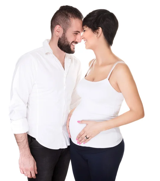 Casal feliz esperando por um bebê — Fotografia de Stock