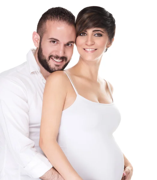 Beautiful couple waiting baby — Stock Photo, Image