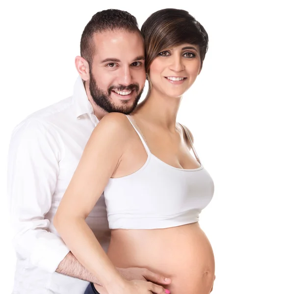 Beautiful couple waiting baby — Stock Photo, Image