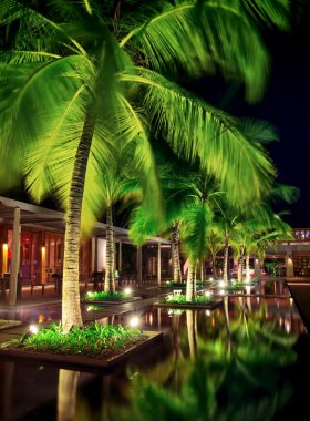 Beautiful restaurant at night