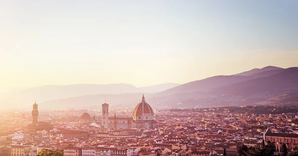 Panoramic sunset landscape of Florence — 图库照片