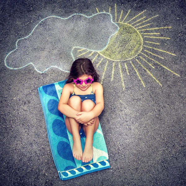 Niño feliz en el campamento de verano — Foto de Stock