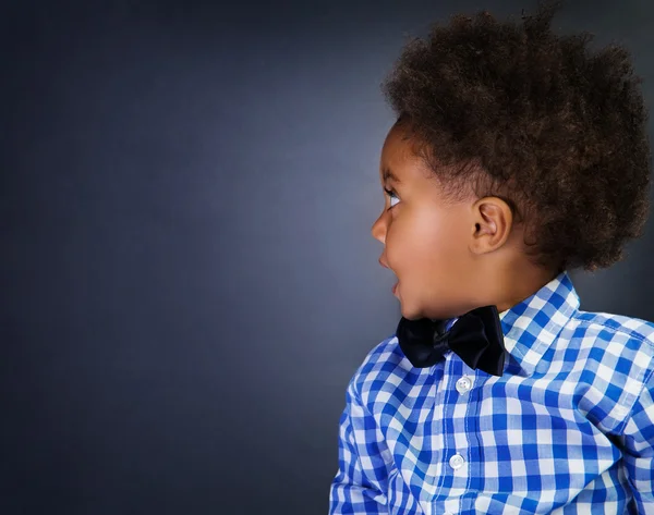 Little African schoolboy — Stock Photo, Image