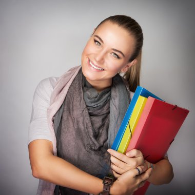 Güzel kız öğrenci portresi