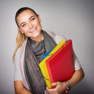 Güzel kız öğrenci portresi