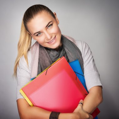 Güzel kız öğrenci portresi